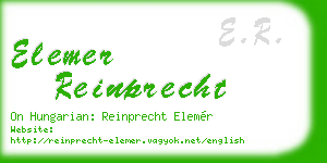 elemer reinprecht business card